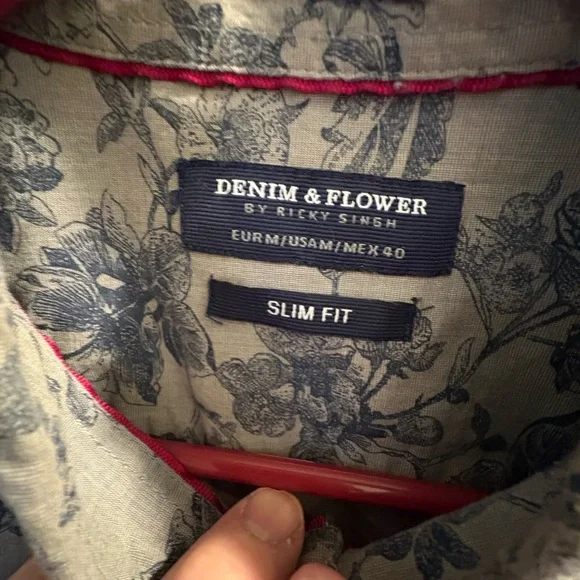 Denim & Flower gray Floral Casual Shirt - Picture 2 of 3
